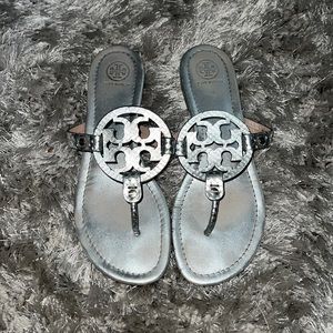 Tory Burch silver Miller sandal